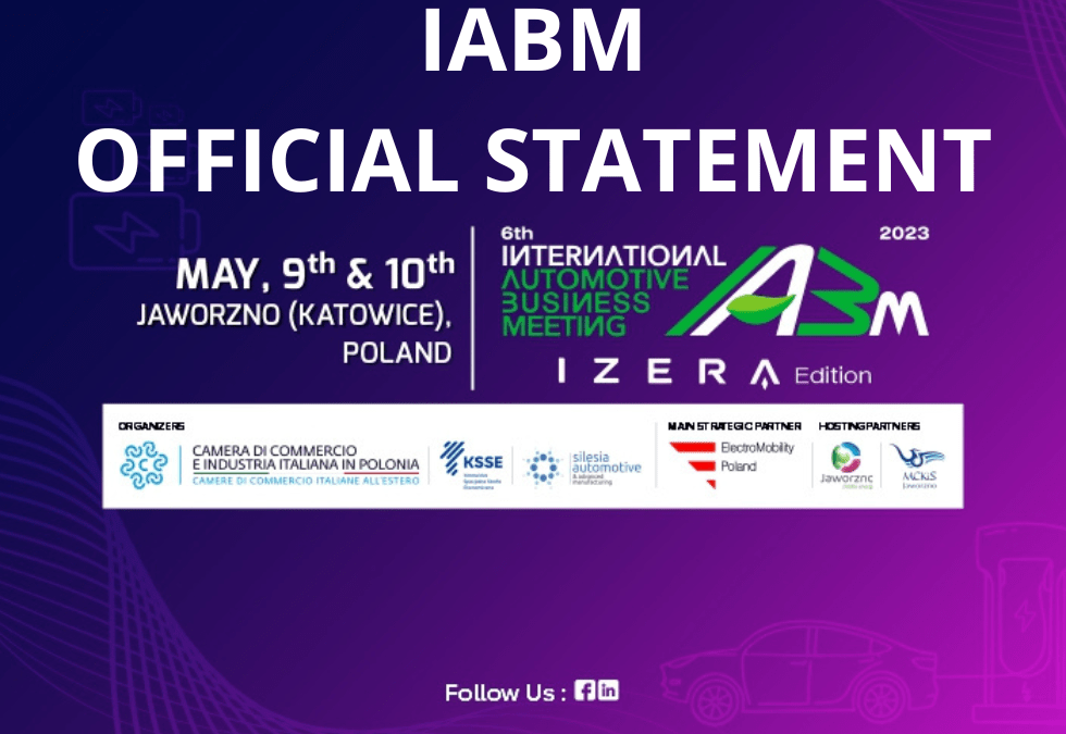 IABM IZERA EDITION – Official Statement